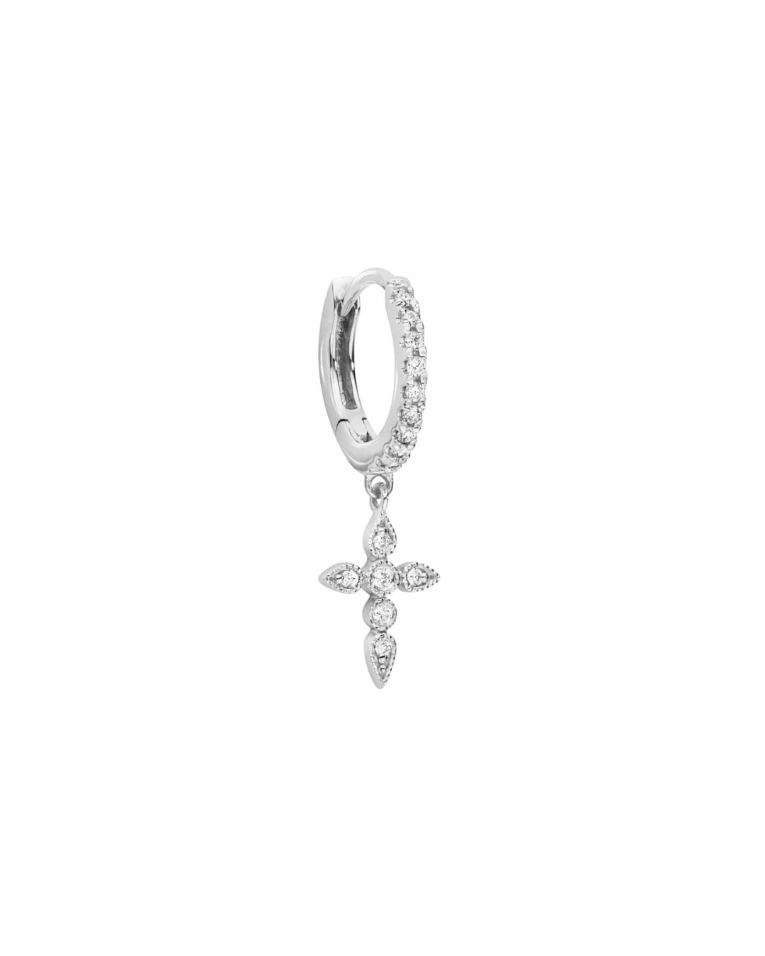 Stone - Céleste Mini Créole Or Blanc Diamants