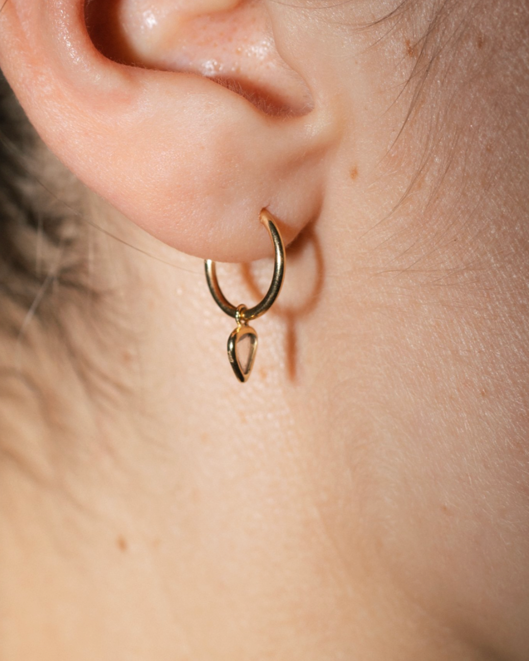 Tsien Jewellery - Small Tortoiseshell Hoop Earrings (Pair)