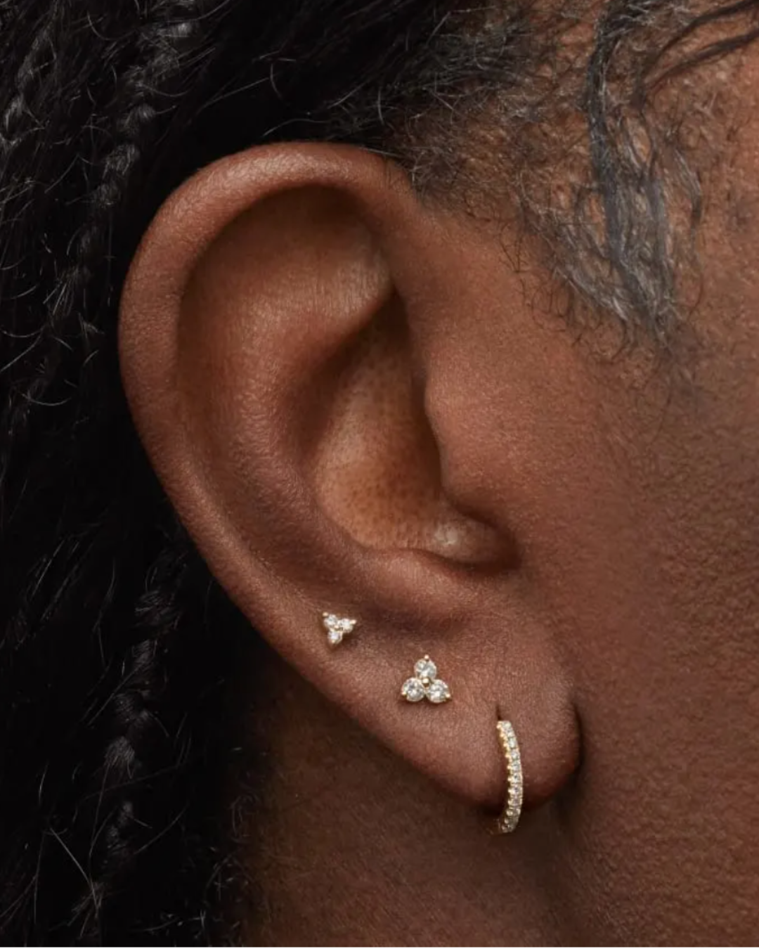 Maria Tash - Diamond Trinity Threaded Stud