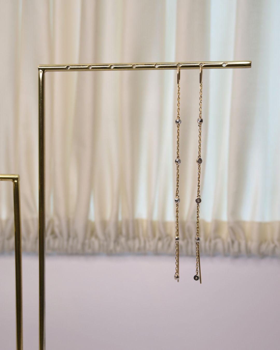 Axelle Delhaye - Boucles d'oreilles longues diamants
