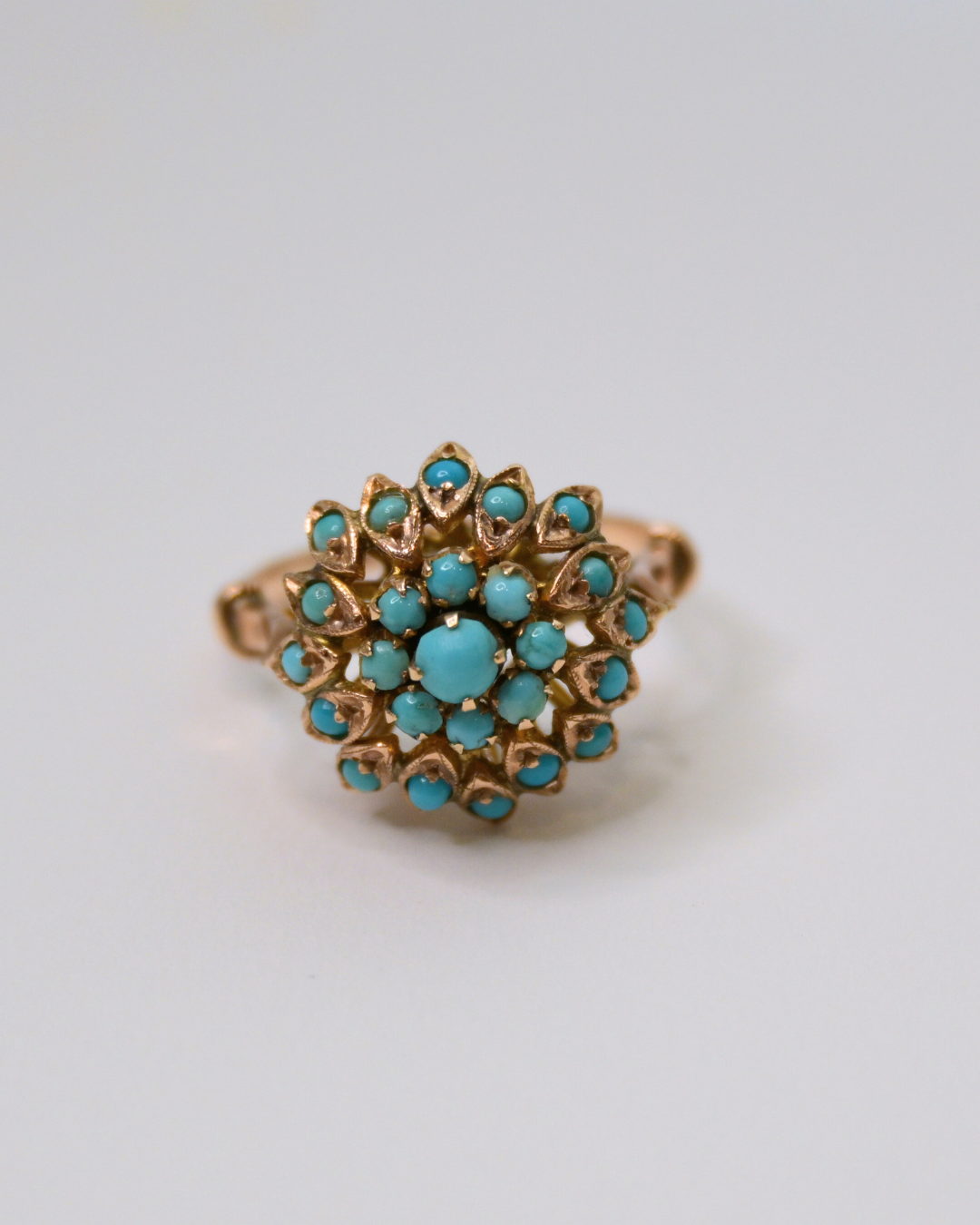 Axelle Delhaye - Bague Turquoise et Or Rose