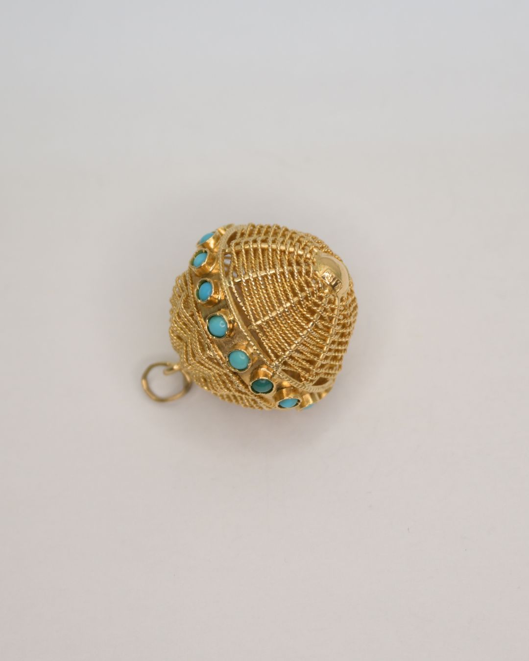 Axelle Delhaye - Pendentif boules Turquoises