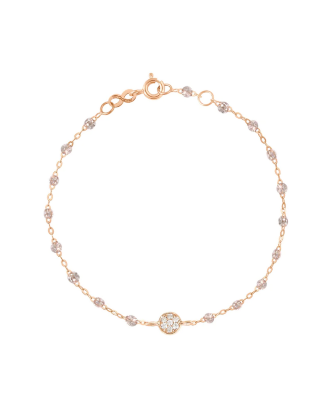 Bracelet sparkle Puce diamants, or rose, 17 cm