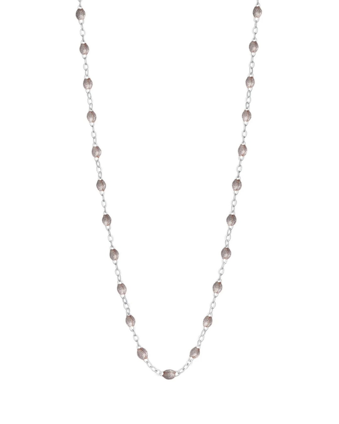 Collier argent Classique Gigi, or blanc, 42 cm