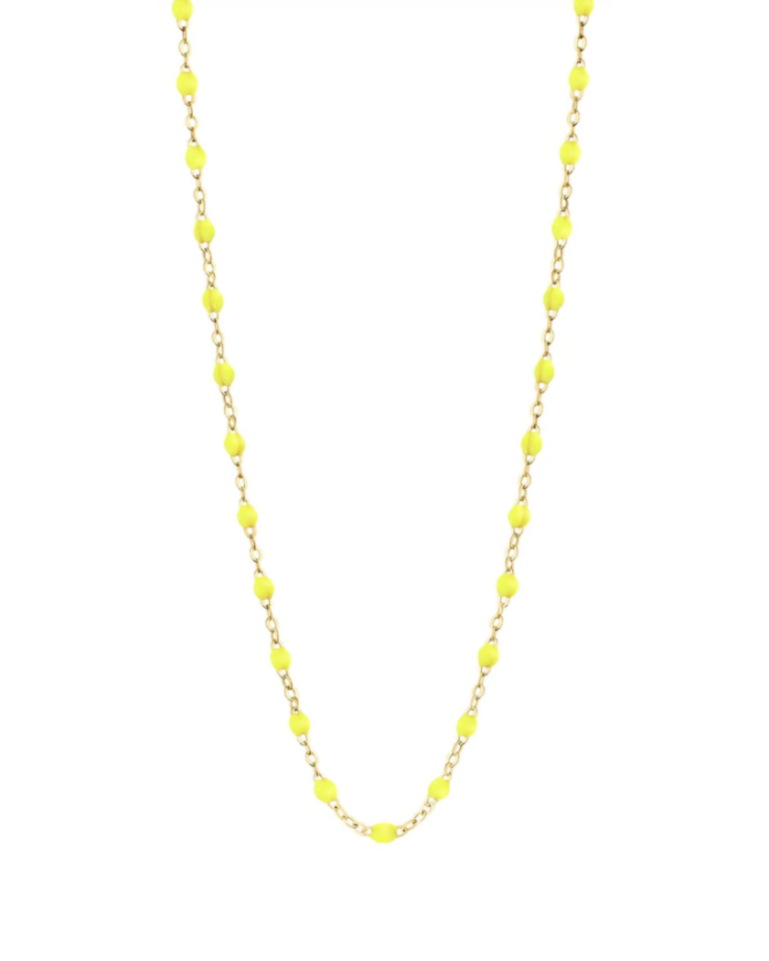 Collier jaune fluo Classique Gigi, or jaune, 42cm