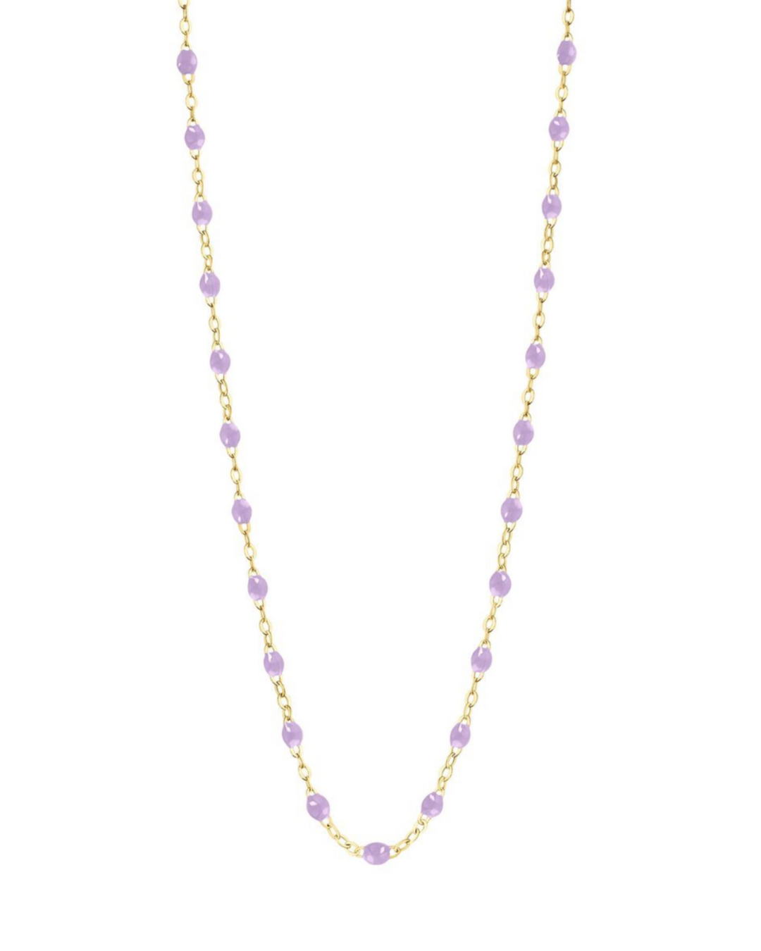 Collier parme Classique Gigi, or jaune, 42 cm