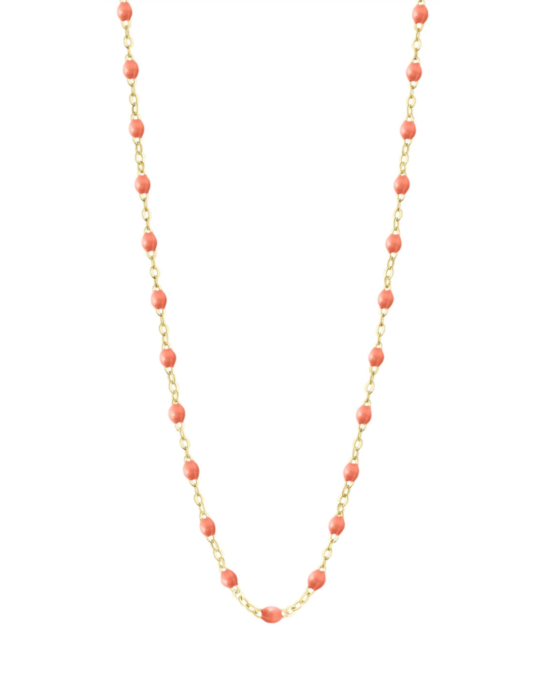 Collier saumon Classique Gigi, or jaune, 42 cm