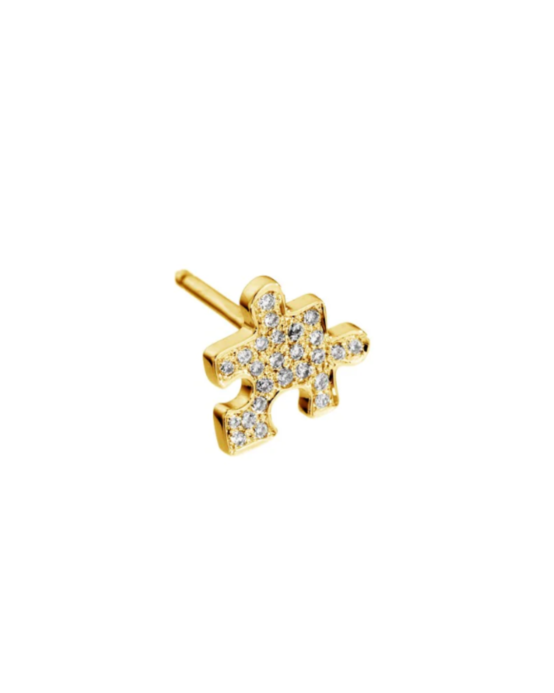 Akillis - Boucle d'oreille Mini Puzzle diamants Or jaune