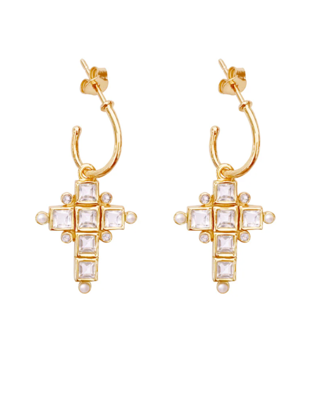 Dorothée Sausset - Santa Cruz 2 White topaz Pearl Boucles d’oreilles