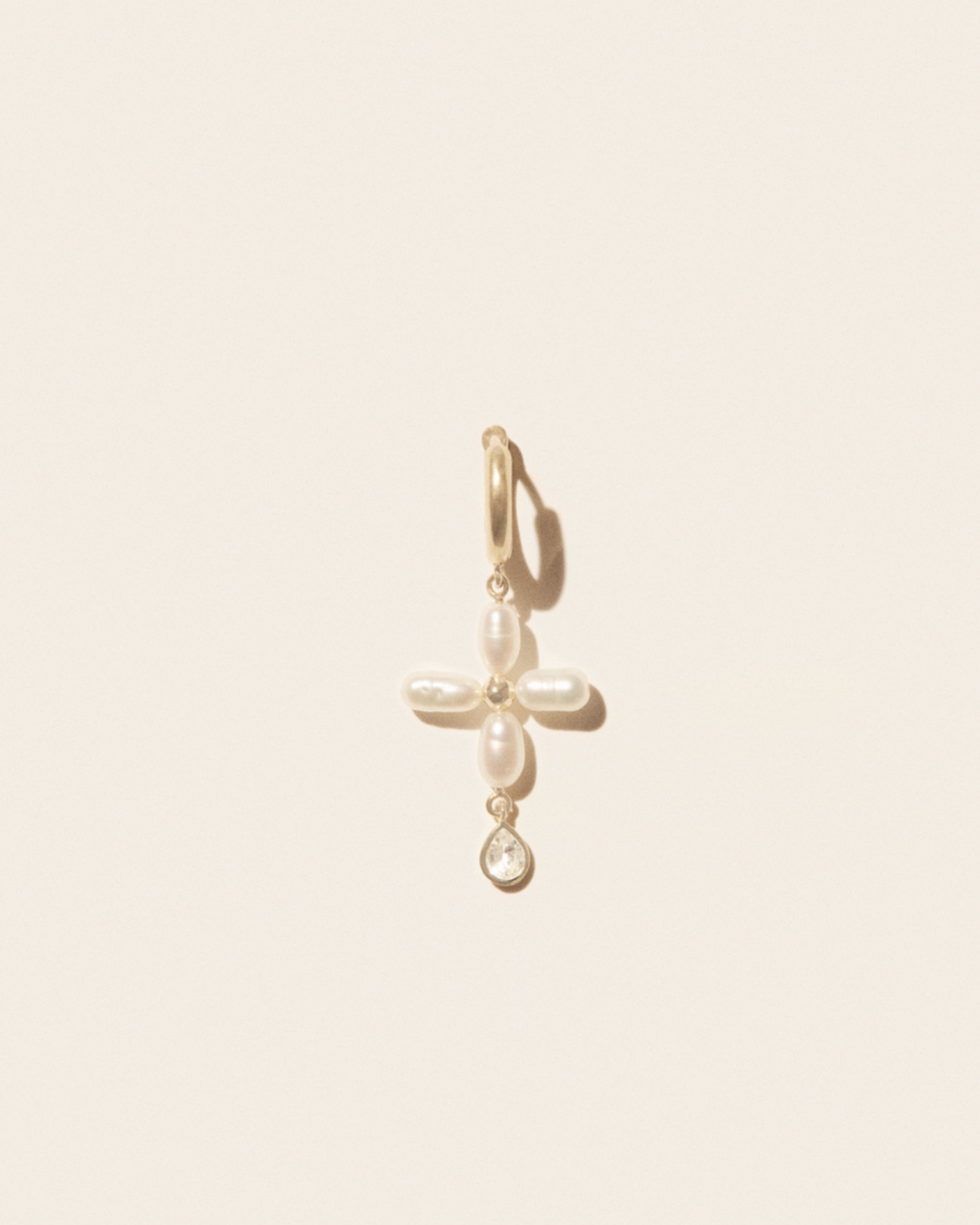 Pascale Monvoisin - Boucle d'oreille PALERME WHITE PEARL
