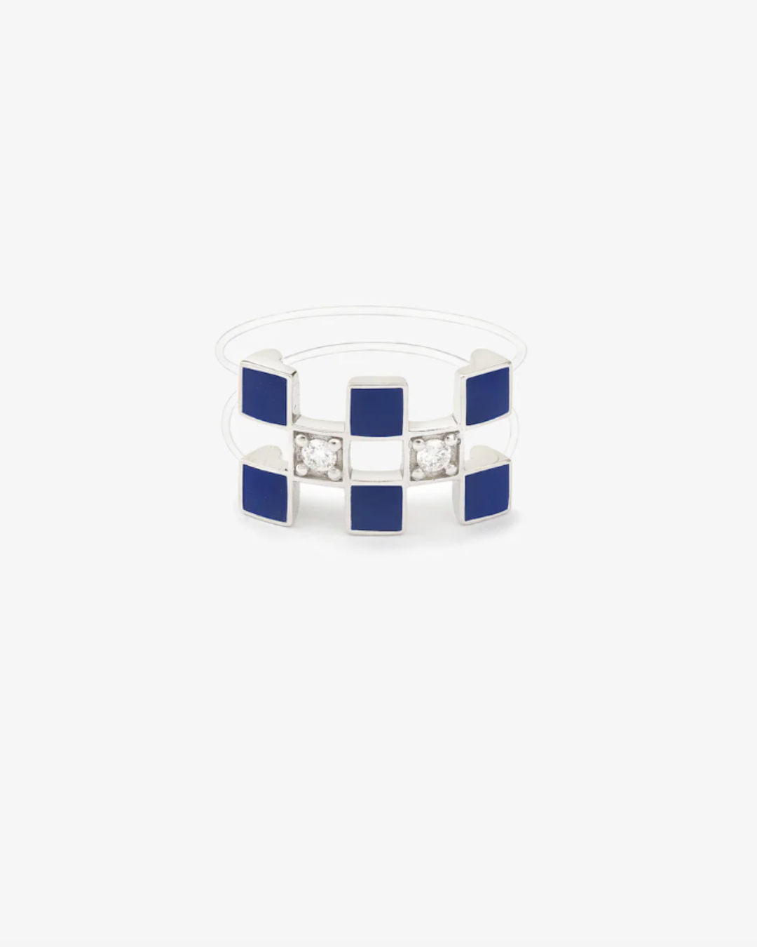 Mysteryjoy - Bague Nylon Illusion Laque Bleu Marine