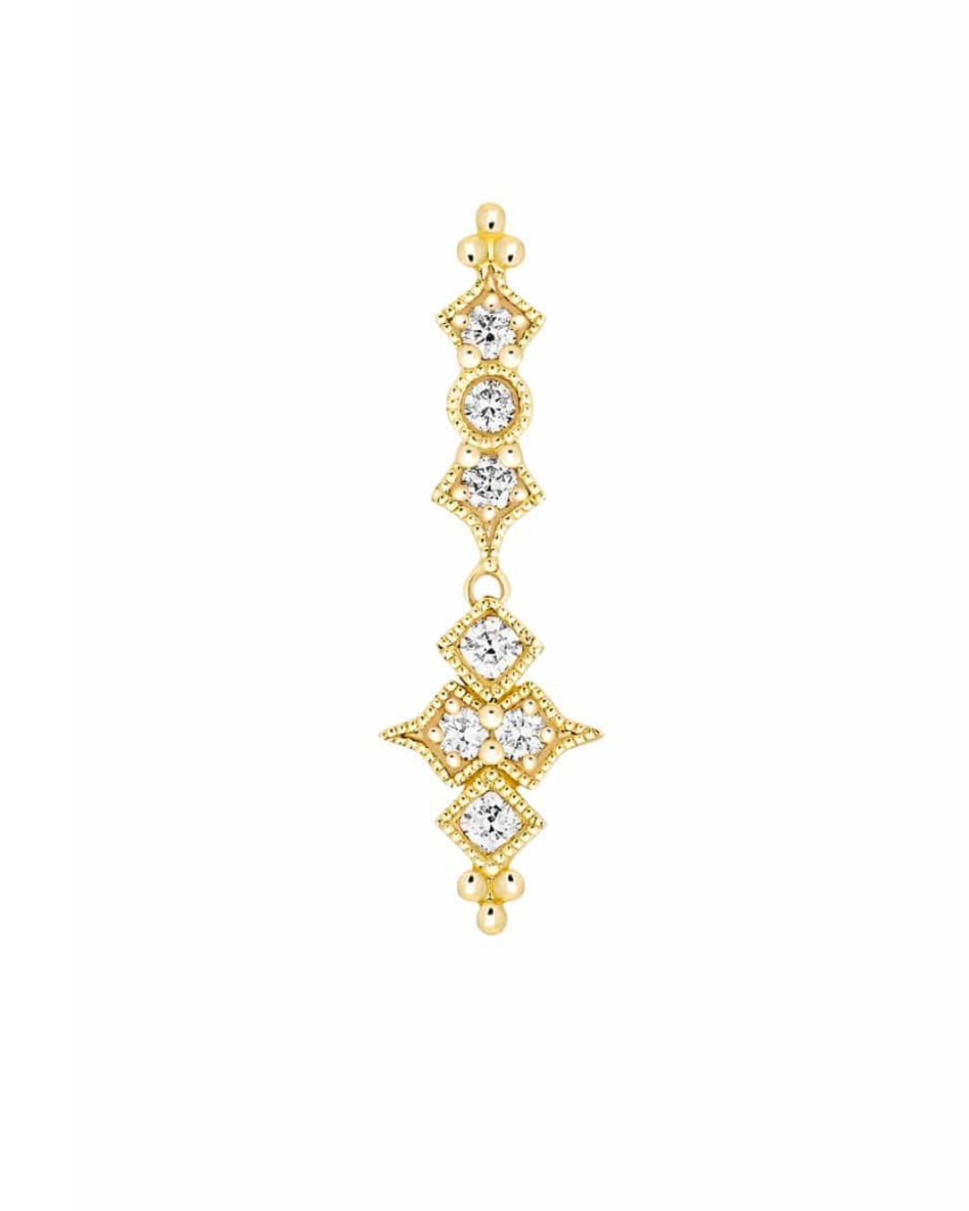 Stone - Boucle unique Glitter OR ET DIAMANTS