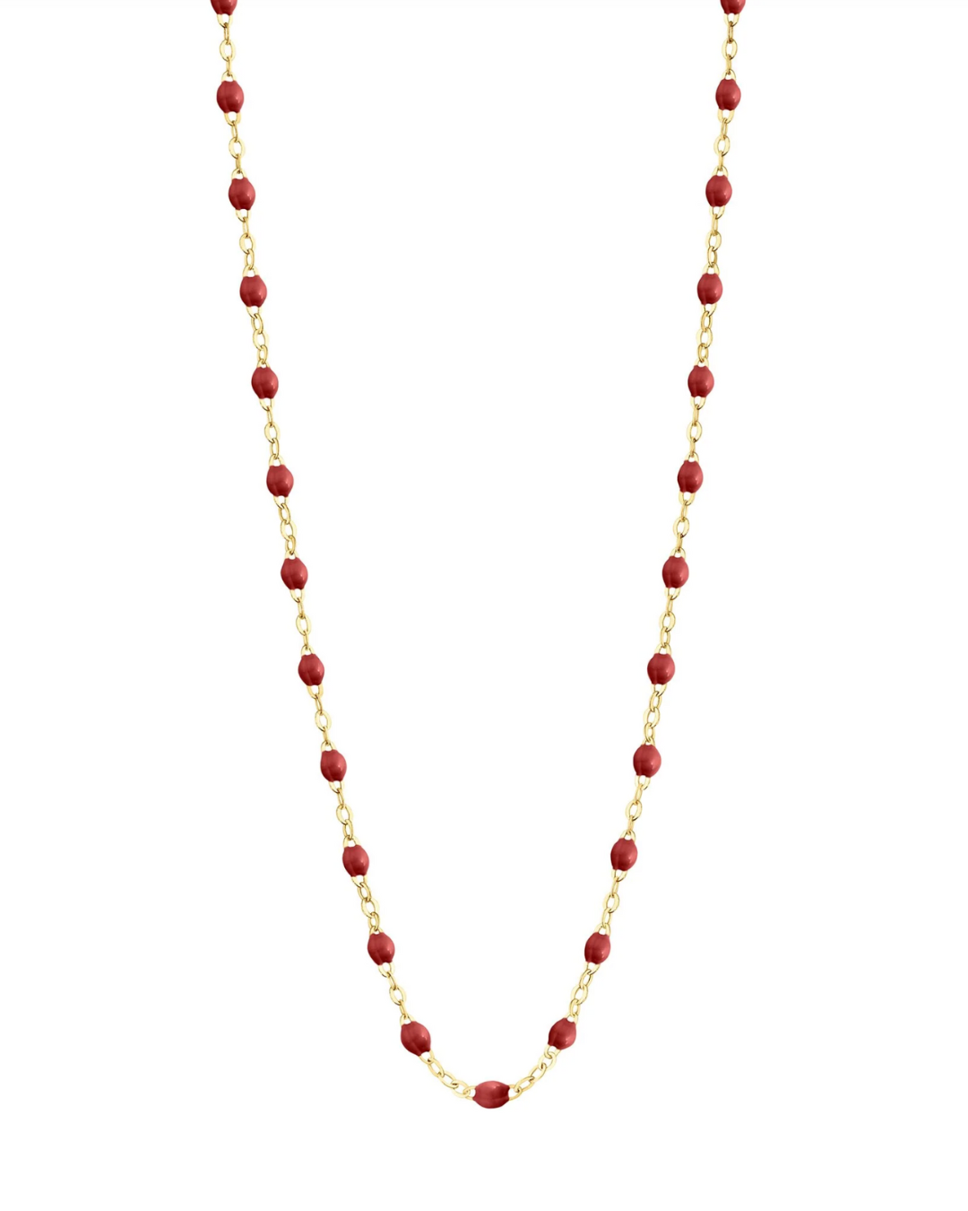 Gigi Clozeau - Collier bordeaux Classique Gigi, or jaune, 42 cm