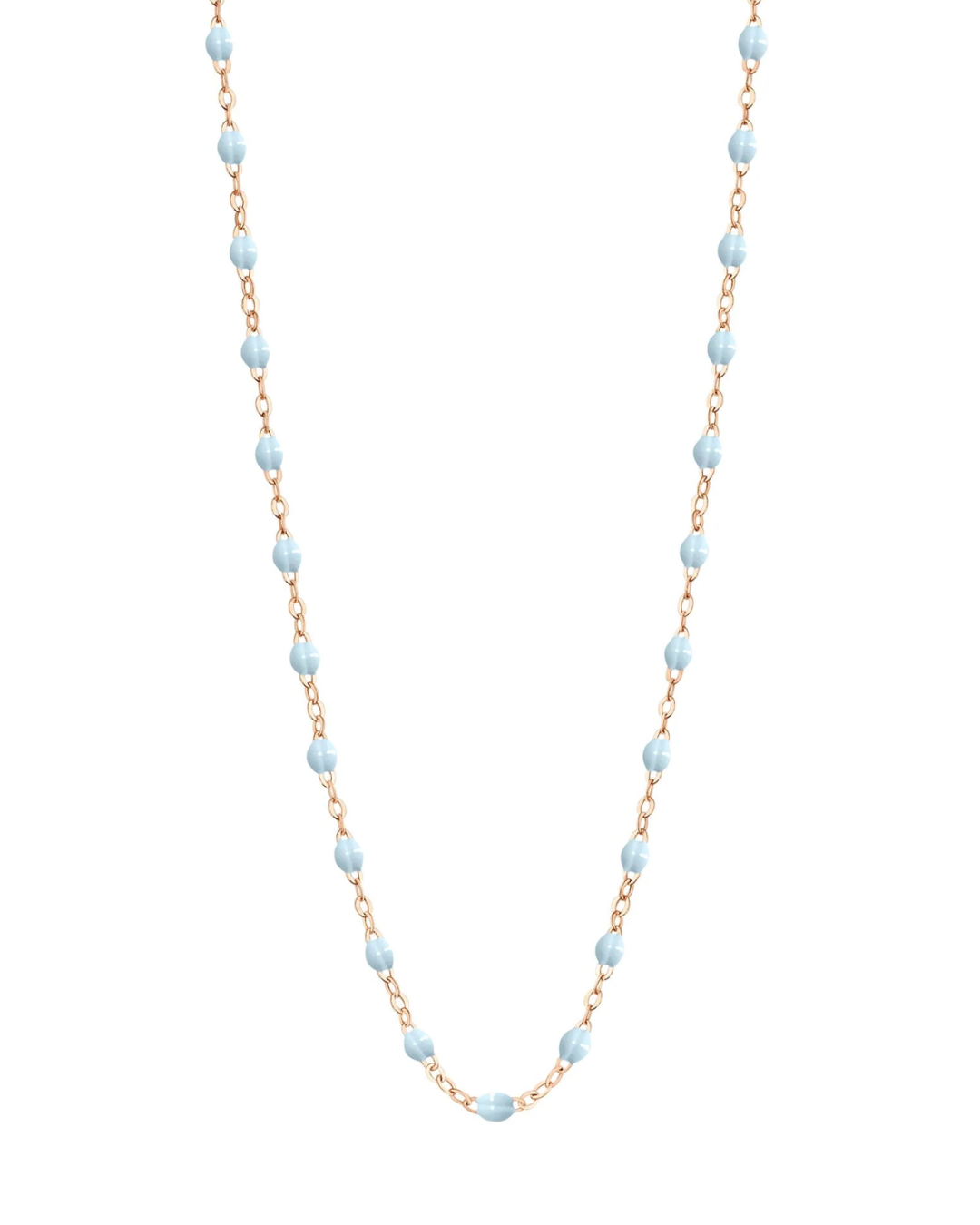 Gigi Clozeau - Collier bleu layette Classique Gigi, or rose, 42 cm