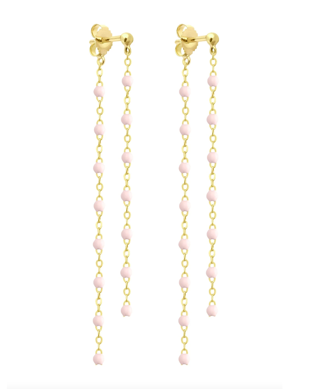 Gigi Clozeau - Boucles d'oreilles Dansantes Classique Gigi rose bébé, or jaune