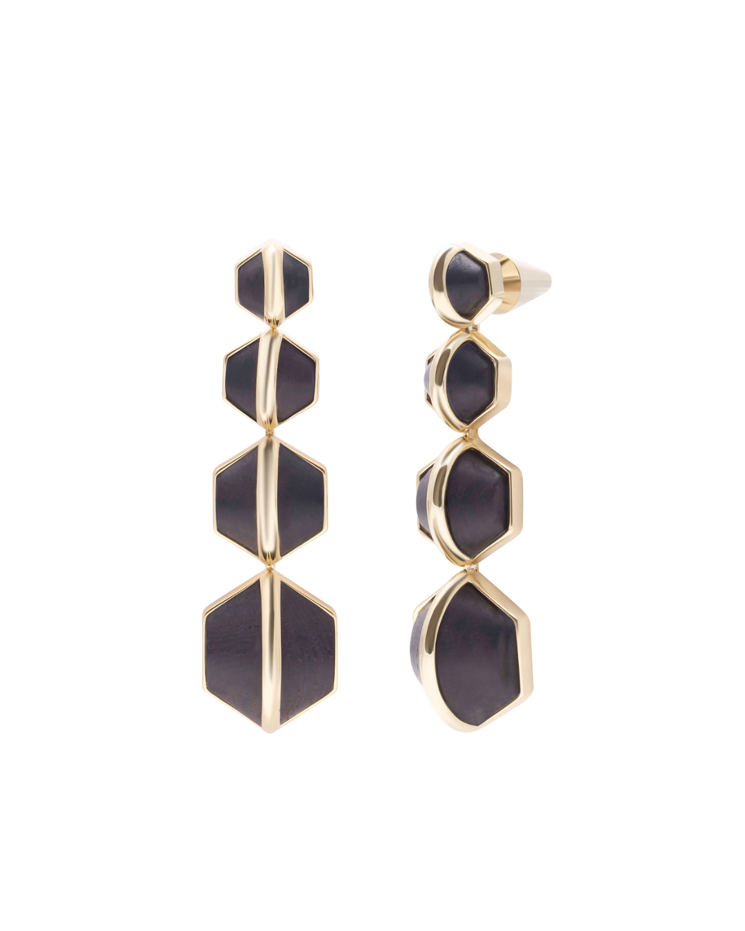 Eddie Borgo - Inlaid honeycomb drop earrings
