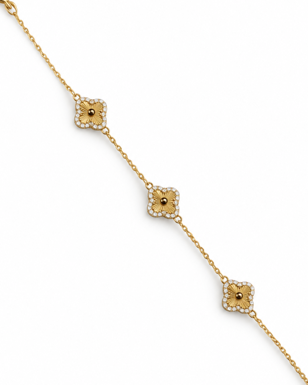 Axelle Delhaye - Bracelet Trèfles en Or & Diamants