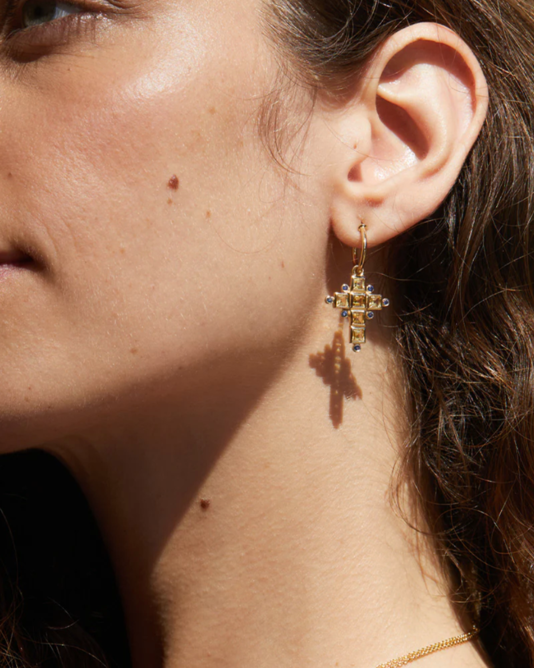 Dorothée Sausset - Boucles d’oreilles Santa Cruz 4, Citrine zircon , Blue zircon