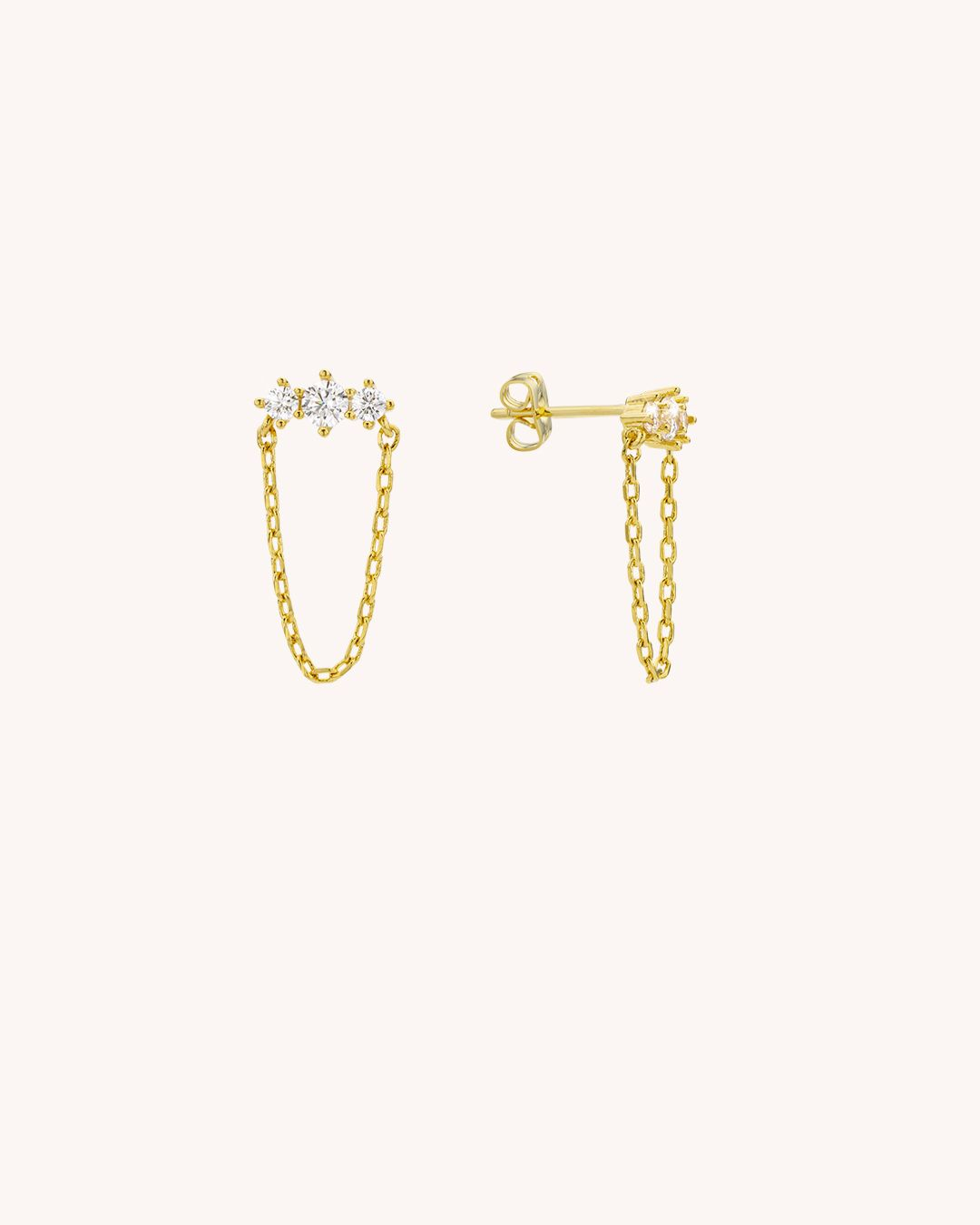 Mya Bay- Boucles d'oreille trilogy chain