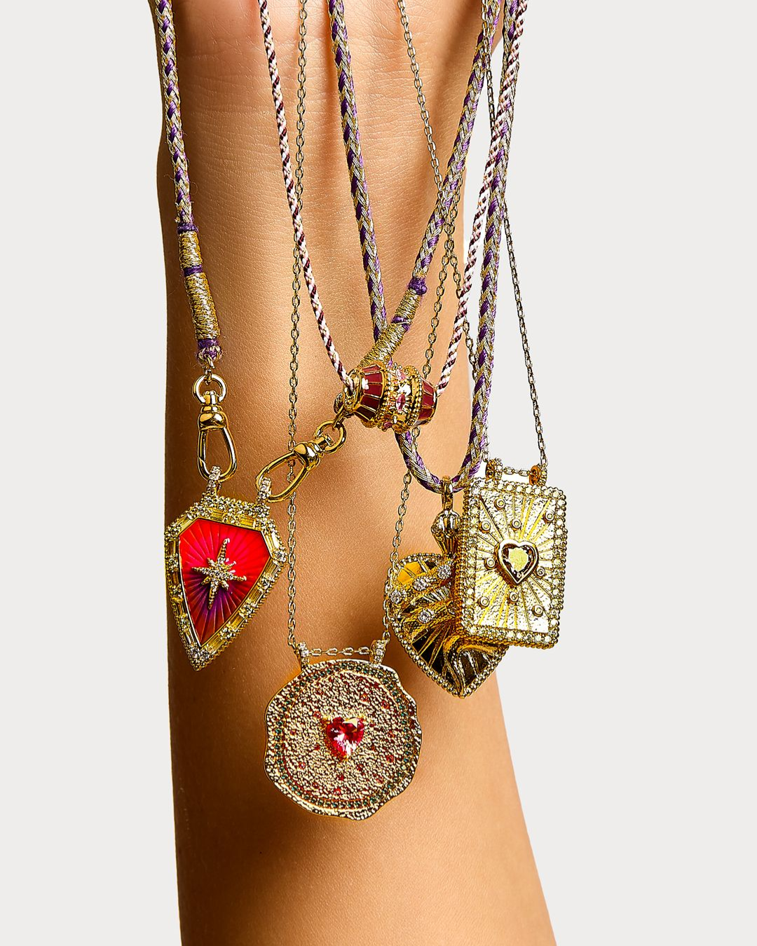 Mya Bay-COLLIER - BURGUNDY TALISMAN