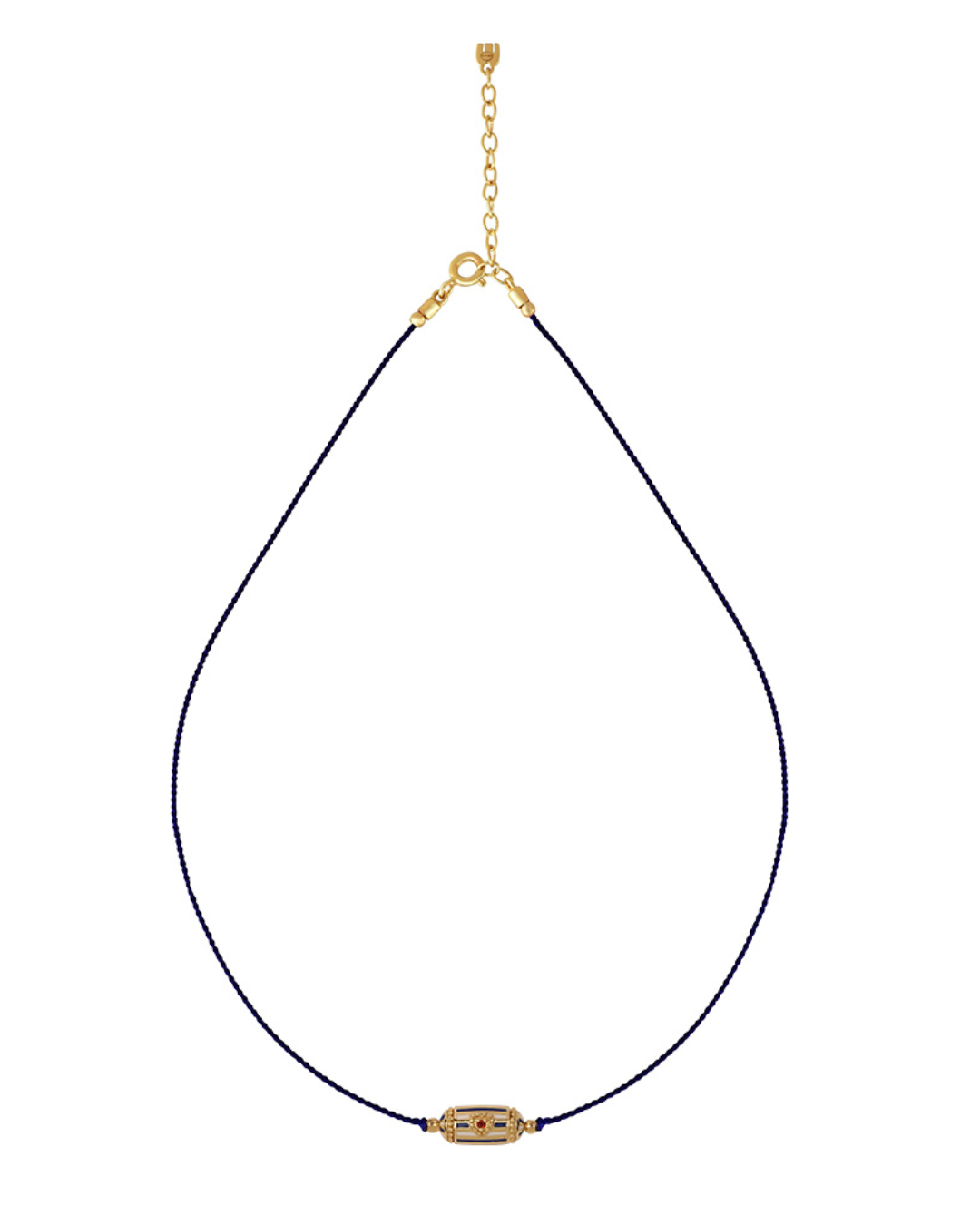 Dorothée Sausset- Collier Chokers Rakhi Lola Enamel- Fil Bleu