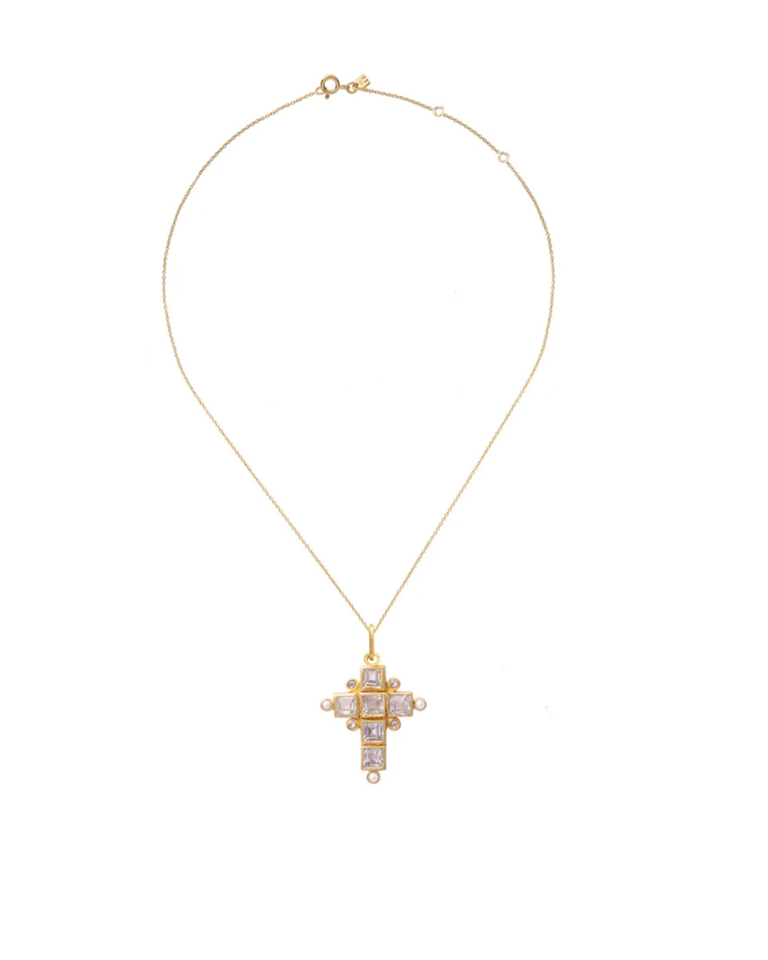 Dorothée Sausset - Collier Santa Cruz Chaîne fine 2, Blanc topaze, Perle