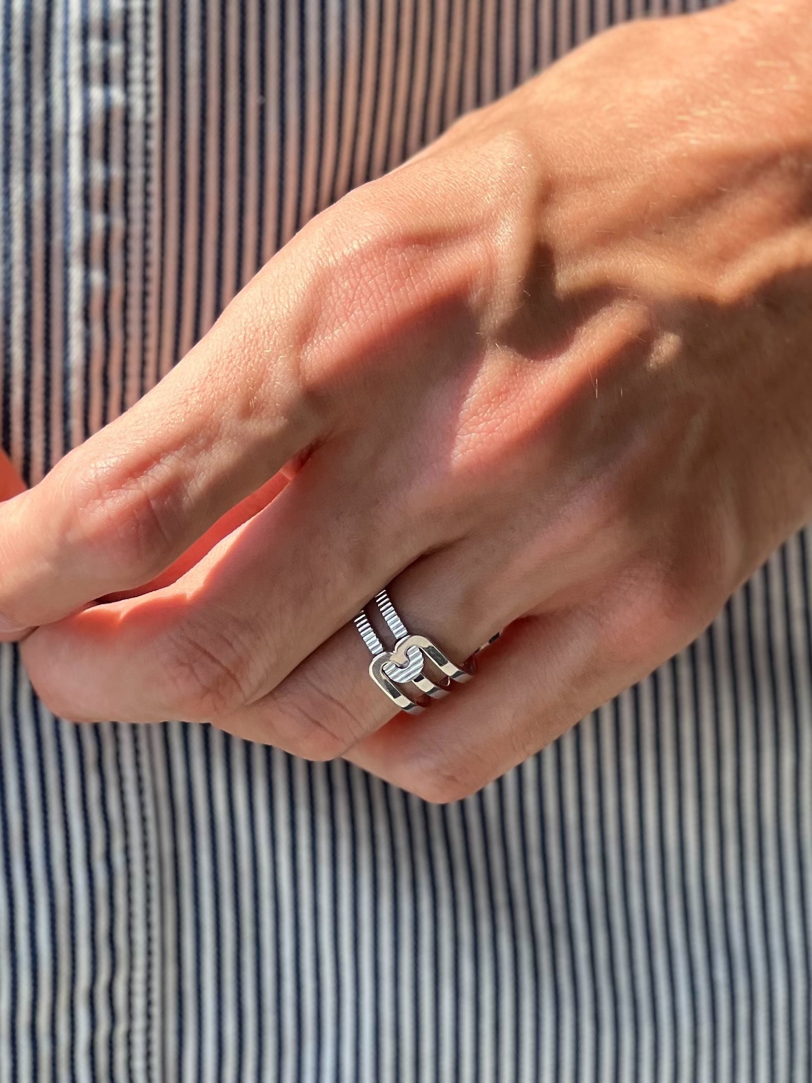 JEM - Demi-bague Double Étreintes