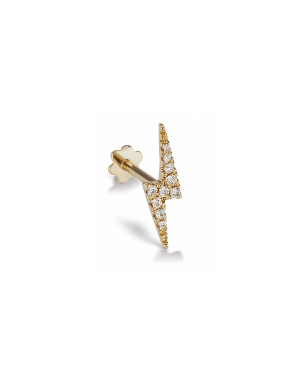 Maria Tash - 11mm diamond lightning bolt threaded stud