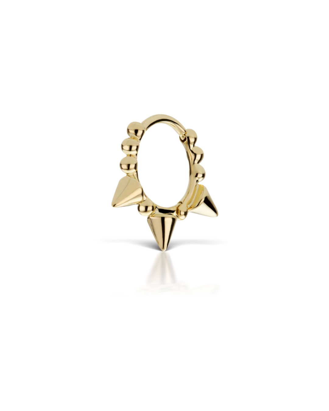 Maria Tash - 8mm Triple Short Spike Granulated Hoop Earring