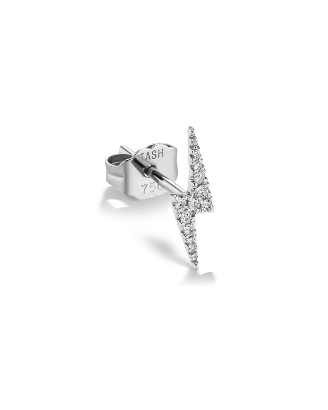 Maria Tash - Diamond lightning bolt traditional stud