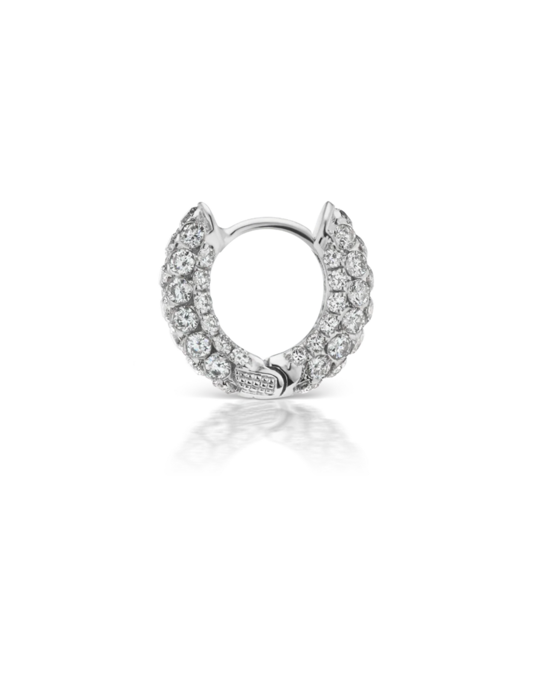 Maria Tash - Invisible Set Diamond Three Row Pavé Hoop Earring