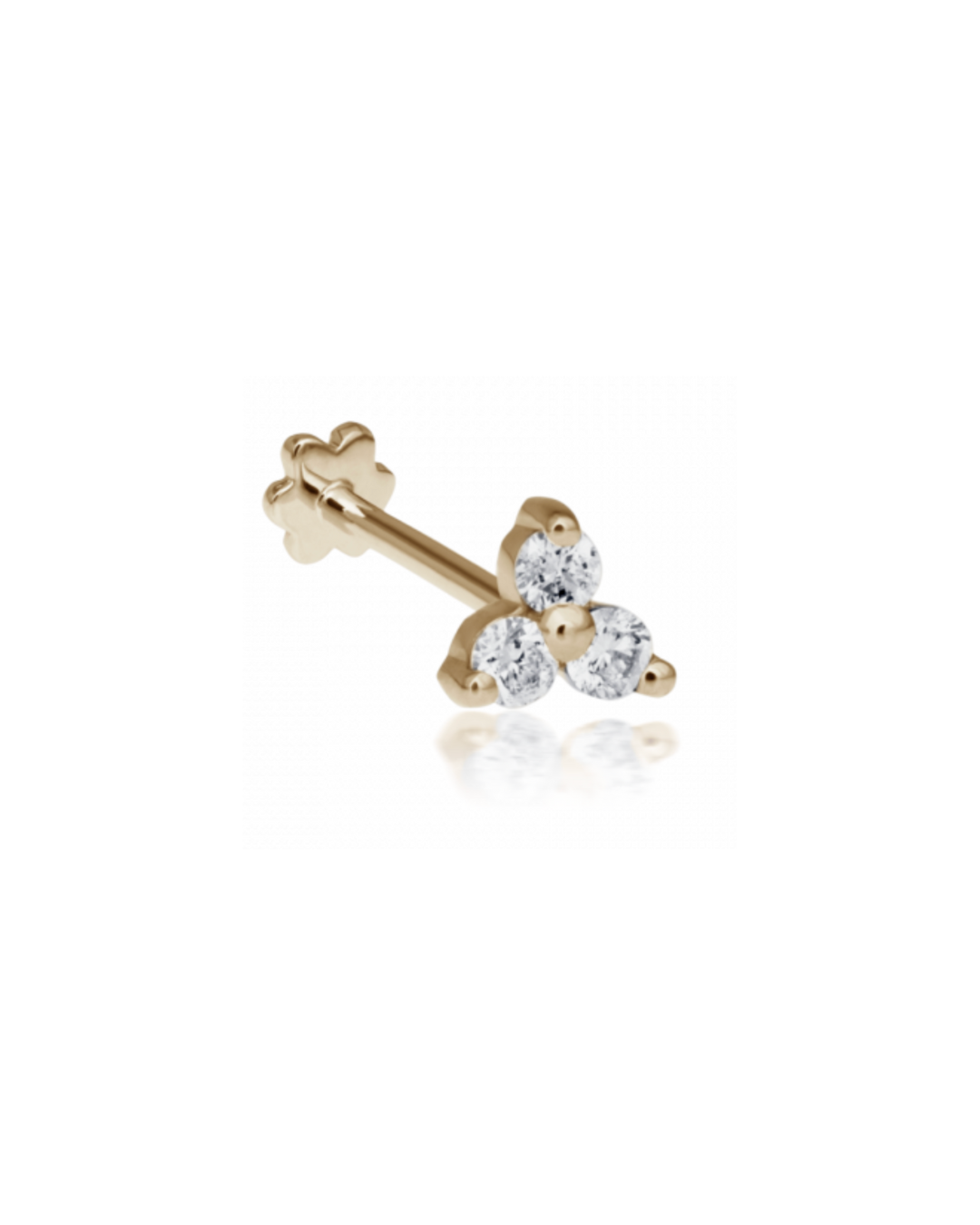 Maria Tash - Large Diamond Trinity Threaded Stud