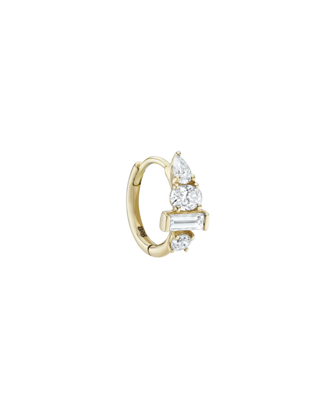 Métier - Multi Claw White Diamond Clicker Hoop