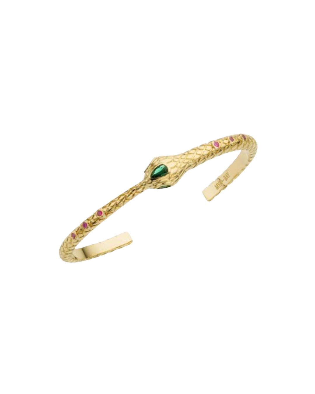 Myabay - Bracelet Green Fuschia Snake