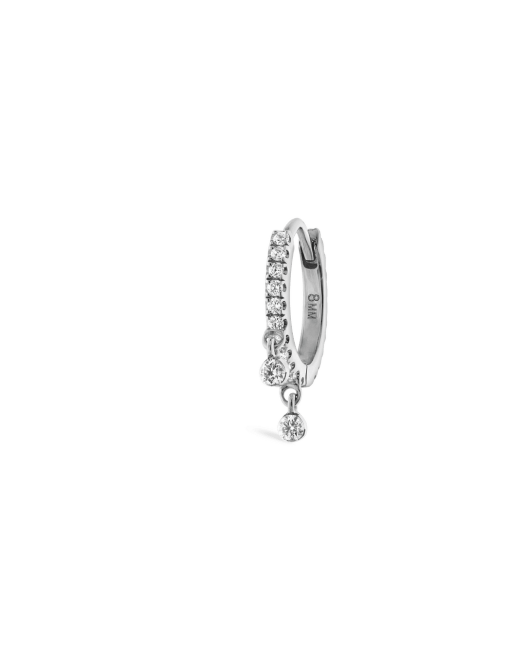 Maria Tash - 8mm Diamond Eternity with 2 Dangles