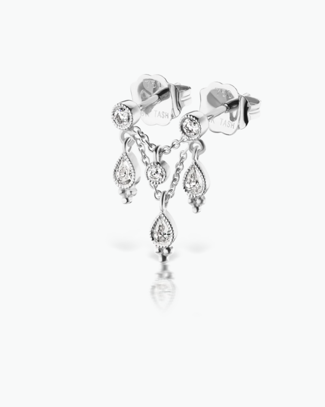 Maria Tash - Trinity Orbital Earring with Round and Pear-Cut Diamonds