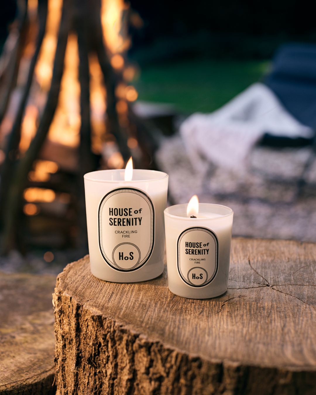 House of Serenity - Crackling Fire Candle