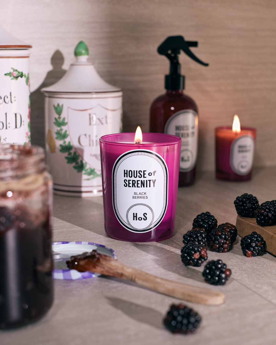 House of Serenity - Black Berries Candle