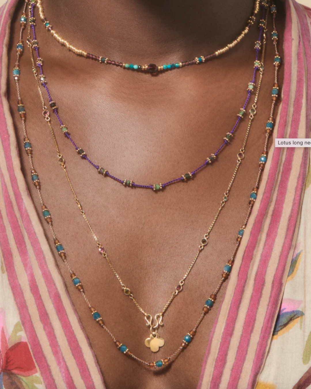 Tityaravy - Lotus Long Necklace