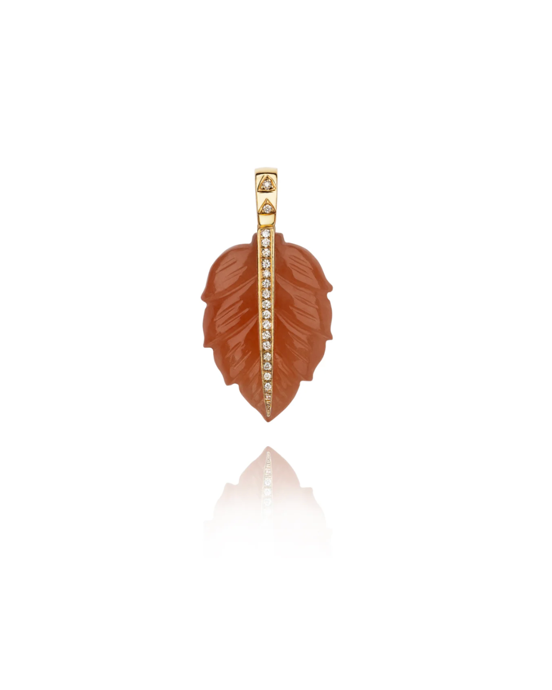 Van Den Abeele - Pendentif Pétale Cornaline