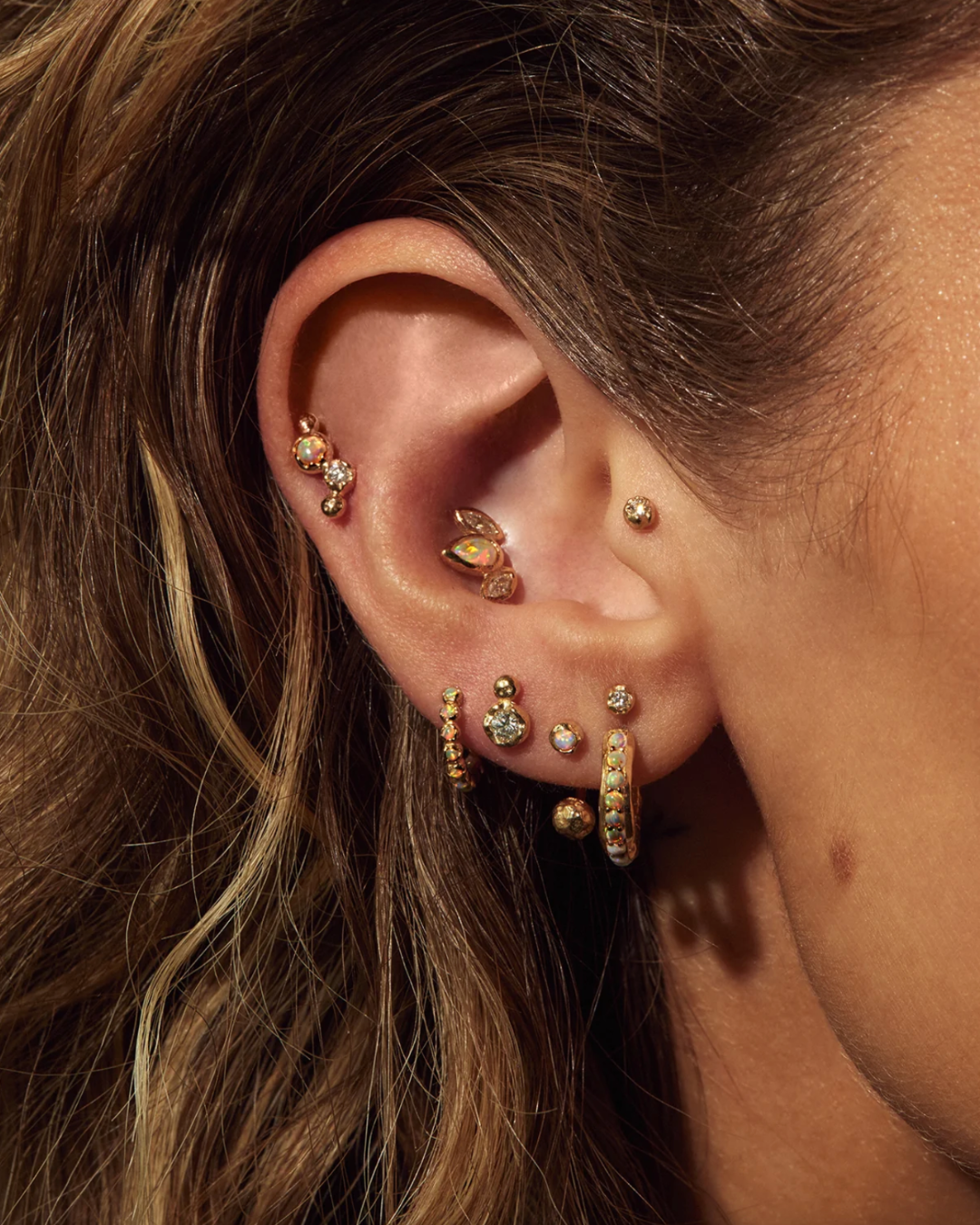 Pamela Love - Opal and Diamond Climber Stud