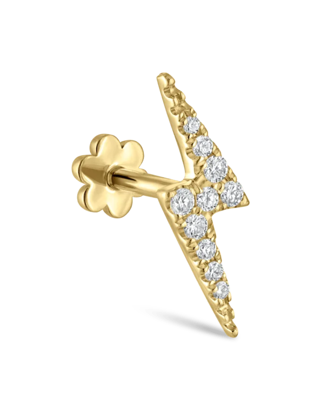 Maria Tash - diamond lightning bolt threaded stud