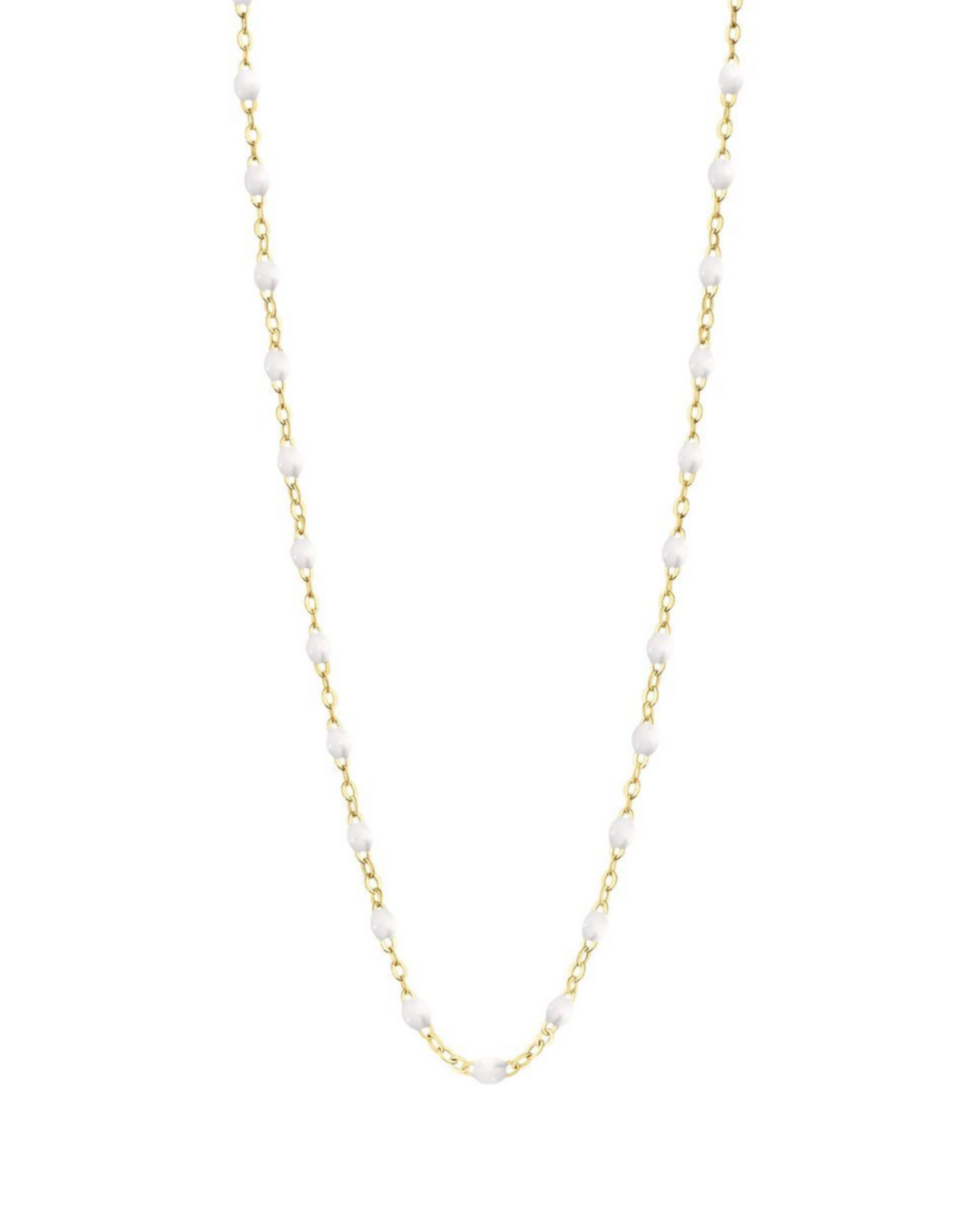 Collier blanc Classique Gigi, 42 cm