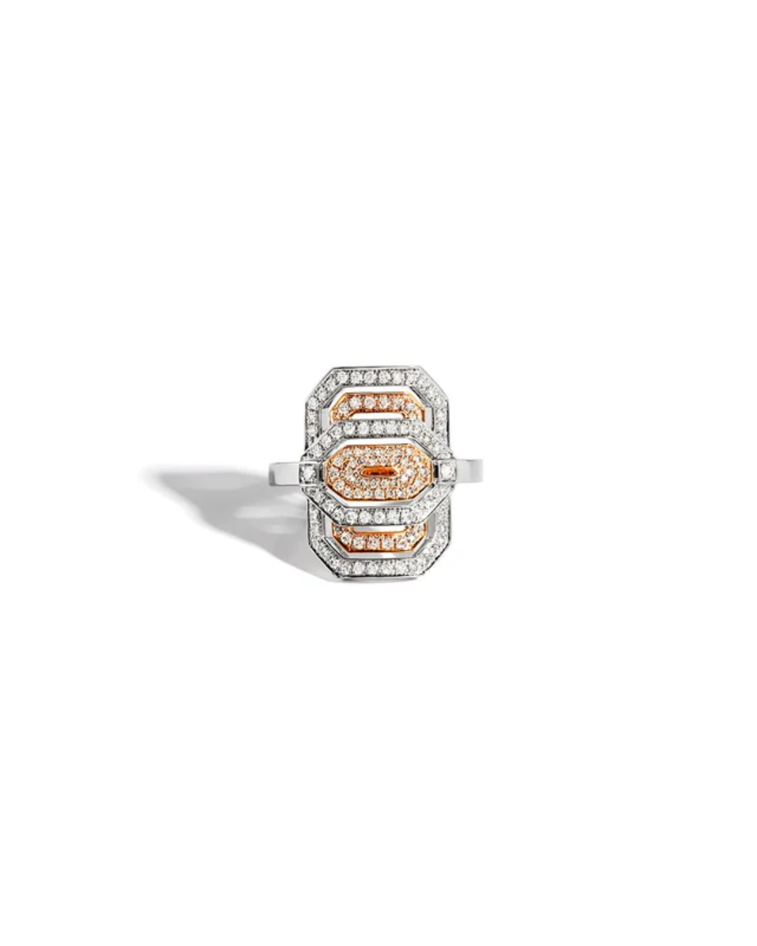 Statement - Bague Mini My Way Diamants, Or rose et Argent