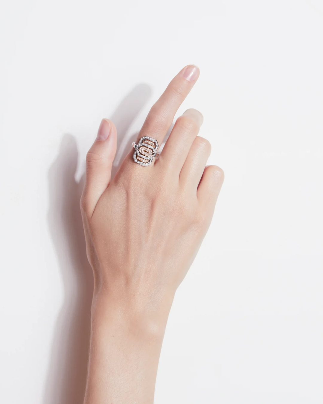 Statement - Bague Mini My Way Diamants, Or rose et Argent