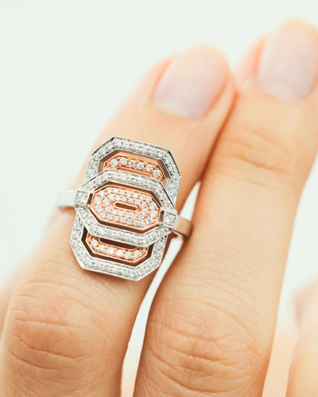 Statement - Bague Mini My Way Diamants, Or rose et Argent