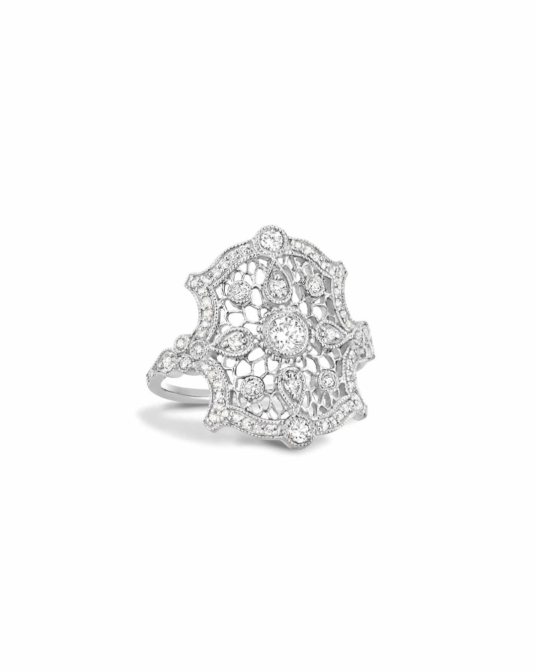 Stone - Bague Suspicious Minds Or Blanc et Diamants